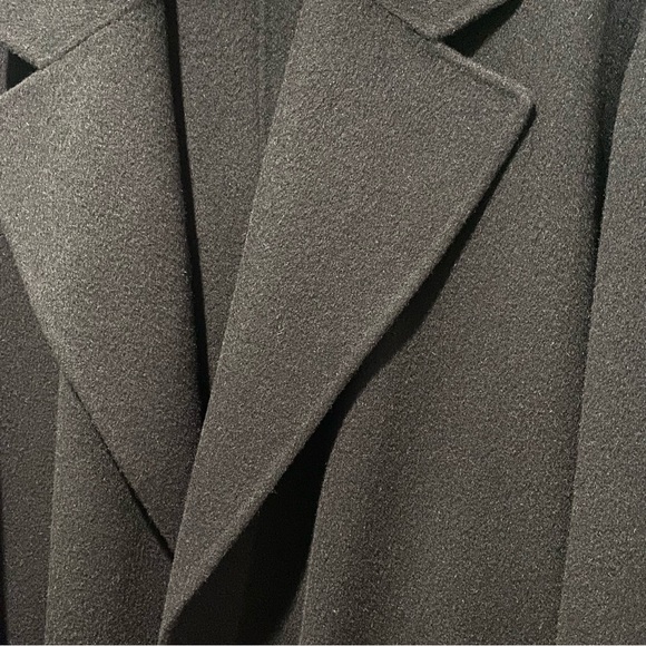 Womens Theory Black Wool Cashmere Coat | Size:L - Picture 5 of 7